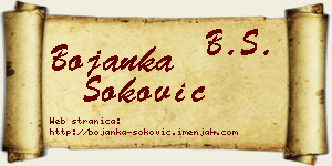 Bojanka Soković vizit kartica